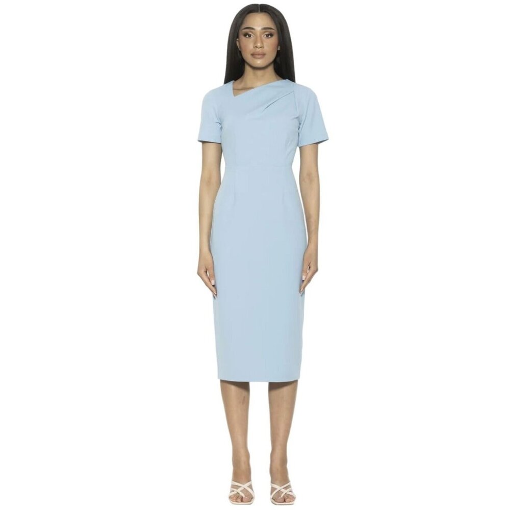 Alexia Admor Light Blue Midi Dress